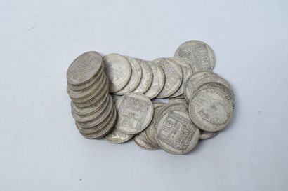 null Ensemble de pièces de 10 francs " Turin " en argent.

Avers : profil droit de...