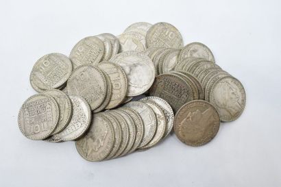 null [ FRANCE ] [ Pièce argent ]

58 pièces 10 francs Turin argent (1930)- TB à TTB

Av/

Profil...