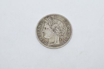 null Pièce en argent de 5 francs " Cérès " Seconde République. ( F.327 ) : 1849 BB....