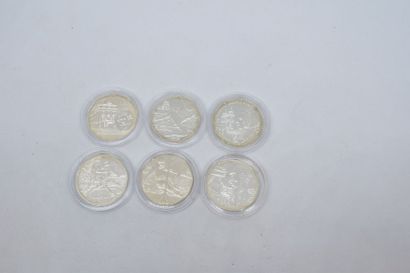 null CLUB FRANCAIS DE LA MONNAIE

Ensemble de six pièces commémoratives en argent...