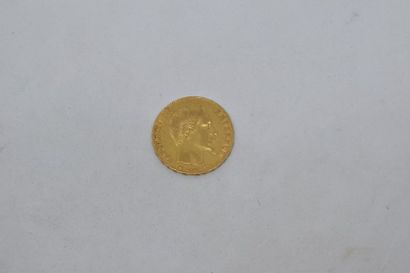 null Pièce de 20 F en or de Napoléon " tête nue " : 1855 A. Poids : 6,45 g.