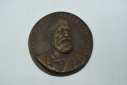 null Médaille uniface en bronze commémorant l'inventeur Jean-Félix Bapterosses par...