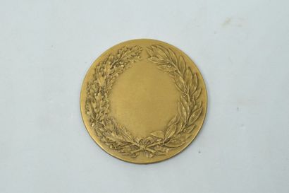 null Médaille en bronze doré à double face par Louis-Eugène Mouchon

Av / Orphée,...