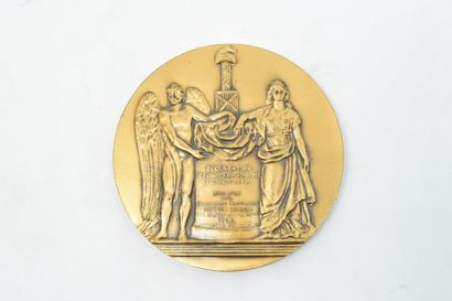 null Médaille en bronze doré commémorant le bicentenaire de la Déclaration des Droits...