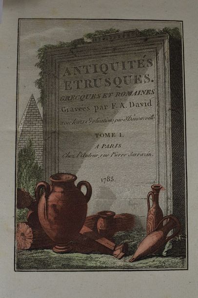 null HANCARVILLE (Pierre-François Hugues, dit d’). Antiquités étrusques, grecques...