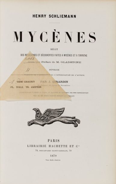 null SCHLIEMANN (Henri). Mycènes. Récit des recherches et découvertes faites à Mycènes...