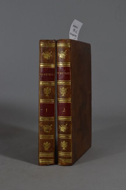 null CHAMBERT. Démétrius, ou l'Éducation d'un prince. Paris, Debure, 1790. 2 volumes...