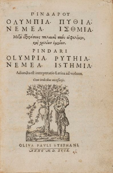 null PINDARE. [En grec] : Olympia. Pythia. Nemea. Isthmia. Adiuncta est interpretatio...