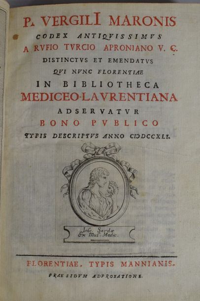 null VIRGILE. Codex antiquissimus a Rufio Turcio Aproniano V. C. distinctus et emendatus...