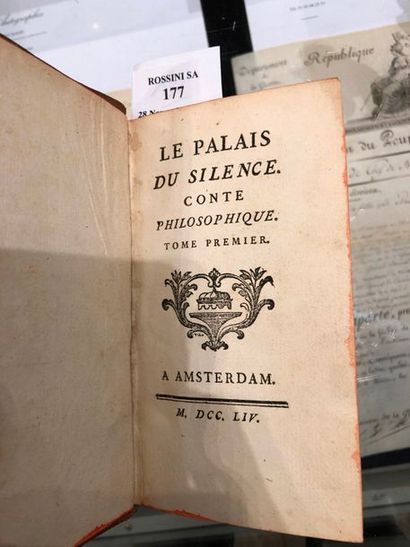null [SAINTE-FOIX]. Le Palais du silence. Conte philosophique. Amsterdam, 1754. 2...