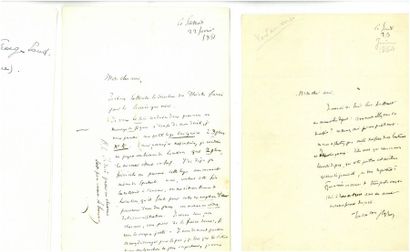null George SAND (1804-1876) romancière. POÈME autographe signé, 10 février 1854...