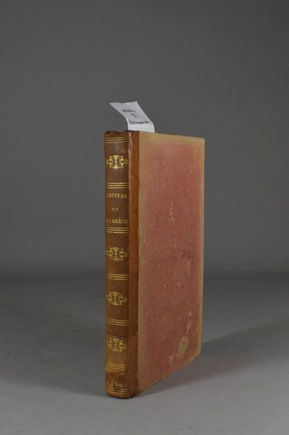 null STANHOPE. Lettres sur la Grèce. Paris, Corneille, Ponthieu, 1825. In-8, demi-basane...