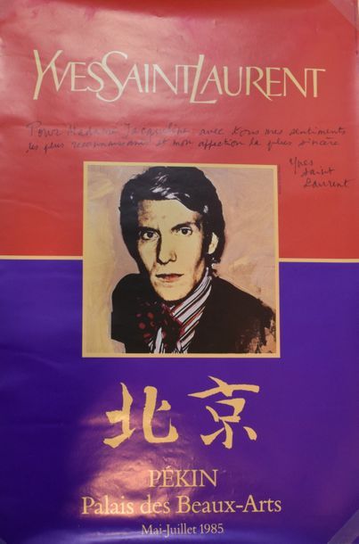 null Yves Saint-Laurent.

Affiche Pékin Palais des Beaux-Arts Mai-Juillet 1985. D'ap....