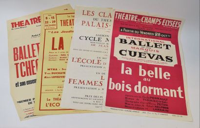 null Ensemble de quatre affiches de pièces de théâtre. CIRCA 1960.

