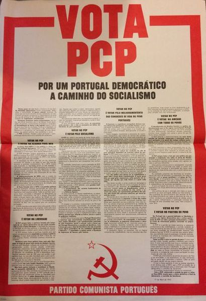 null PORTUGAL - PARTI COMMUNISTE

Ensemble de neuf affiches : 

du PCP, MFA, MES,......