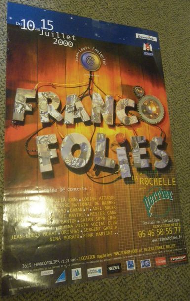 null La Rochelle ; ensemble de trois affiches pour les Franco Folies : 1998-1999...