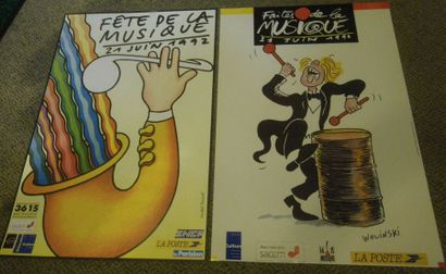 null Fête de la musique, ensemble de cinq affiches " faites de la musique " :

1985...