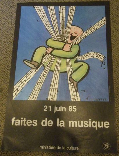 null Fête de la musique, ensemble de cinq affiches " faites de la musique " :

1985...
