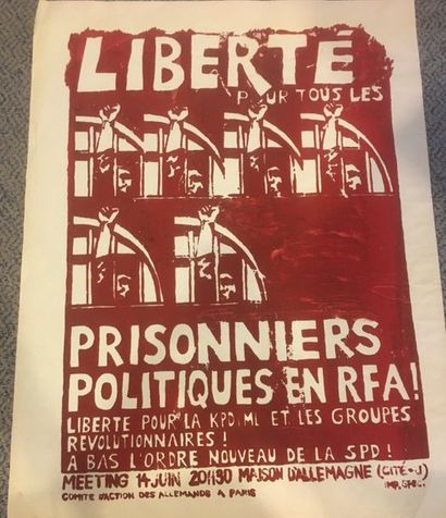 null Affiche Liberté pour tous les prisonniers politiques en RFA ! Liberté pour la...