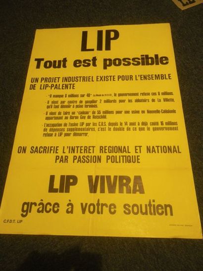 null LIP ( CONFLIT )

Ensemble de cinq affiches :

LIP Tout est possible [..] LIP...
