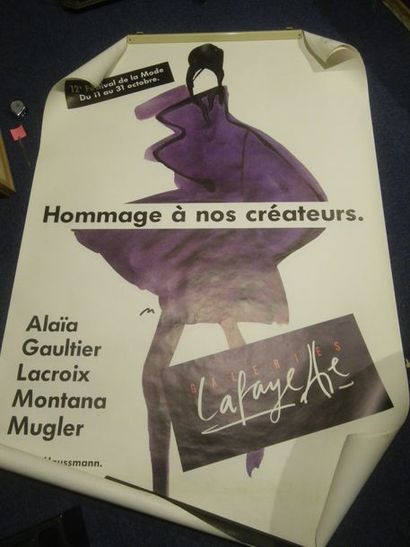 null GALERIES LAFAYETTE hommage à nos créateurs Alaïa Gaultier Lacroix Montana Mugler....