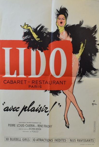 null LIDO cabaret - restaurant. Affiche d'après René Gruau ( 1909-2004 ), pseudonyme...