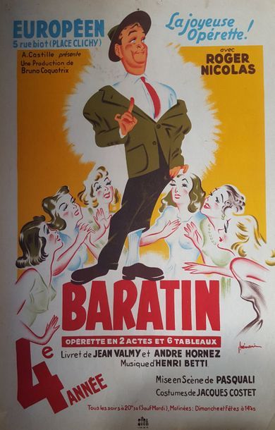 null [ Théâtre ] [ Opérette ]

BARATIN opérette en 2 actes et 6 tableaux. Européen...