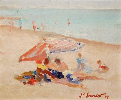 null ERNEST-KOSMOWSKI Edmond, 1900-1985

Scène de plage, 1953

huile sur panneau

signée...