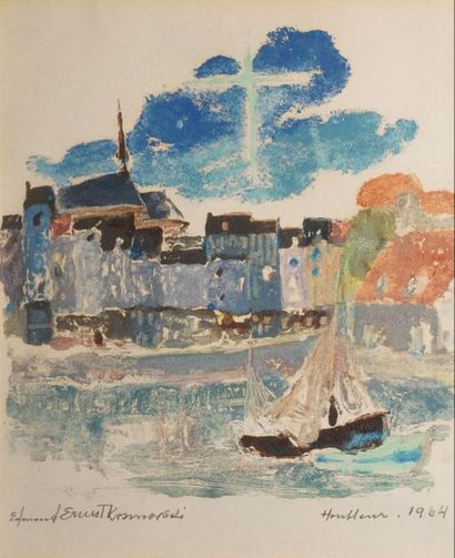 null ERNEST-KOSMOWSKI Edmond, 1900-1985

Barque dans la port de Honfleur, 1964

monotype...