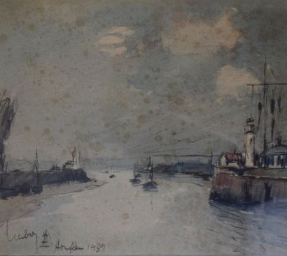 null HERBO Fernand, 1905-1995

L'avant port de Honfleur, 1939

plume, encre brune...