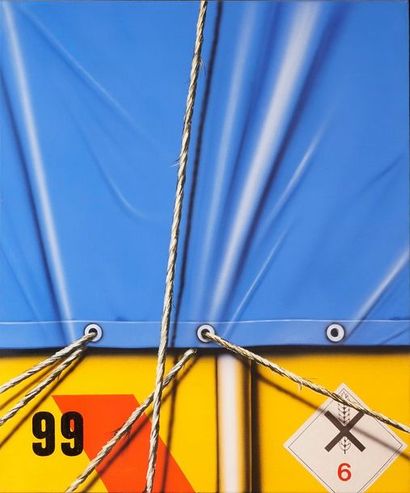 null KLASEN Peter, né en 1935

Camion bâché bleu-jaune, 99-6, 1988

huile sur toile

signée,...