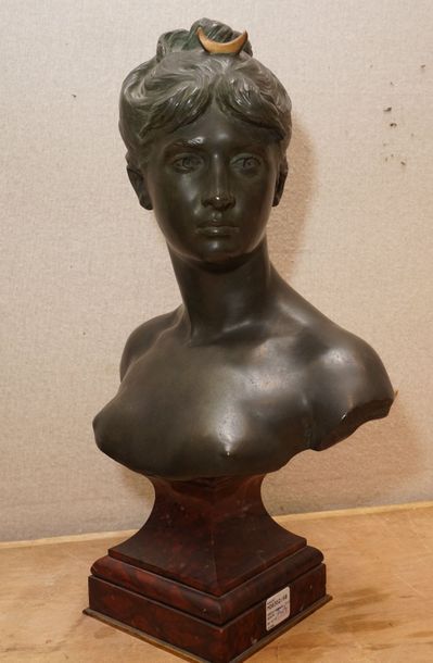 null MOREAU Mathurin, 1822-1912

Diane

buste en bronze à patine verte et dorée pour...