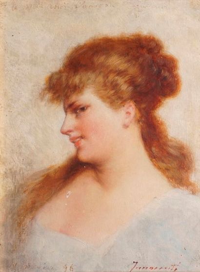 null INNOCENTI Camillo, 1871-1961

Jeune femme rousse, janvier 1896

huile sur panneau...