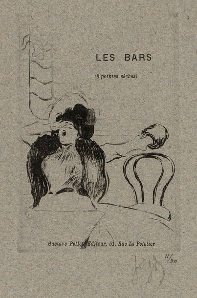 null 
LEGRAND Louis, 1863-1951


Les Bars, 1909


suite de 8 pointes sèches, l'un...