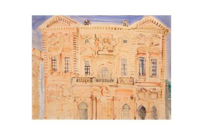 null DUFY Raoul, 1877-1953
La façade de l'Hotel de Ville de Marseille
aquarelle (rousseurs,...