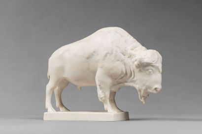 null 
POMPON François, 1855-1933


Bison, 1927


sculpture en biscuit de Sèvres (taches,...