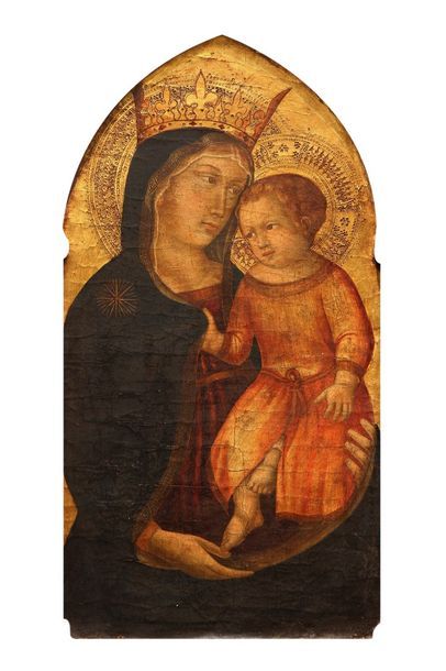 null ECOLE ITALIENNE (Ombrie ou Marches) vers 1400 



Vierge à l'Enfant



Tempéra...