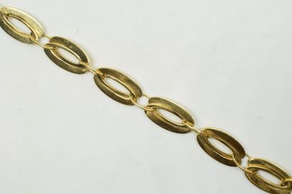 null Bracelet souple en or jaune 18K (750) à maillons doubles ovales.

Tour de poignet...