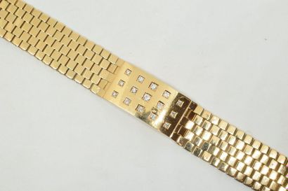 Bracelet ruban en or jaune 18K (750) à maillons...