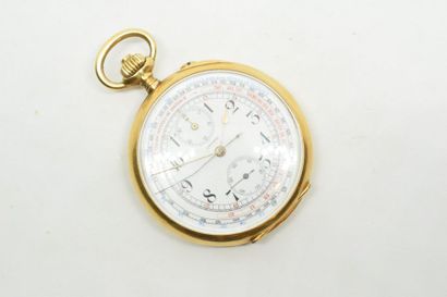 null Longines

Montre de gousset chronographe à tachymètre en or jaune 18K (750)...