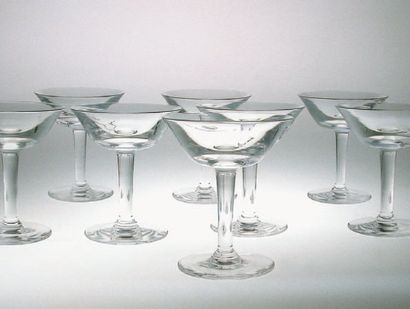 null Série de 66 coupes à champagne Harald en cristal uni clair, 125mm. 