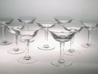 null Série de 18 coupes à champagne Gandria en cristal uni clair, 120mm. 