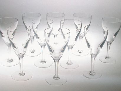 null Série de 48 verres Elégance en cristal uni clair, 155mm. 