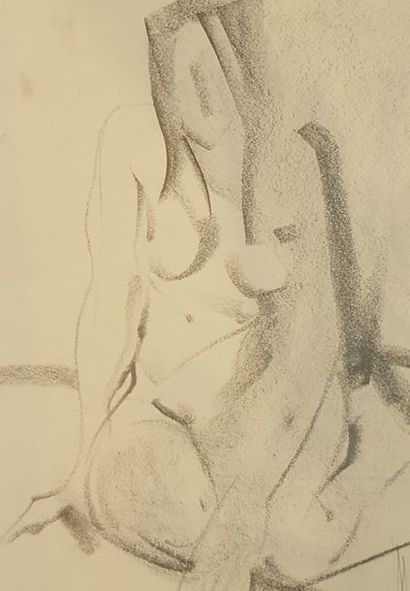 null COPPE Roger (1928) 

Ensemble de 5 oeuvres sur papier : 

Femme nue, 74, crayon...