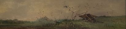 null DALHEIM Jean (1825-1894)

Paysage à la charrette

Huile sur carton signée en...