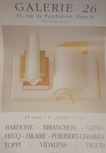 null Lot d'affiches d'exposition diverses : 

- Charon à la galerie Le Breton, du...
