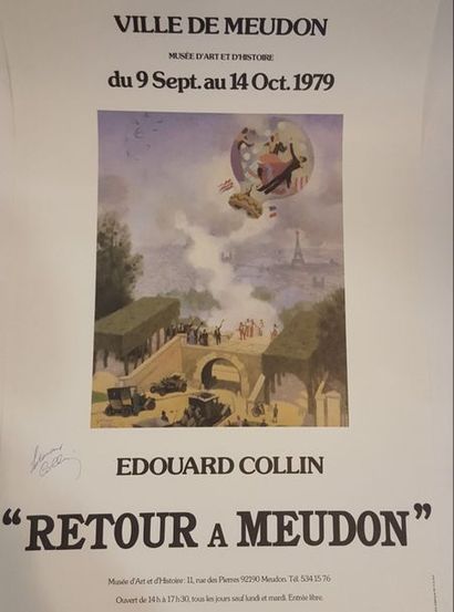 null Lot d'affiches d'exposition diverses : 

- Edouard Collin, retour à Meudon,...