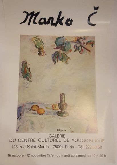 null Lot d'affiches d'exposition diverses : 

- Edouard Collin, retour à Meudon,...