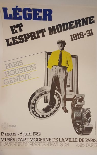 null Lot d'affiches d'exposition diverses : 

- Edouard Collin, retour à Meudon,...