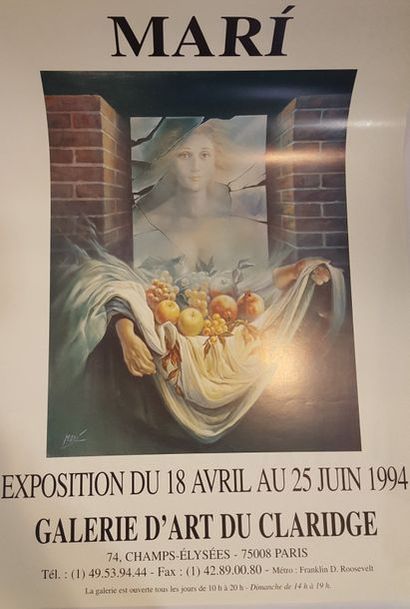 null Lot d'affiches d'exposition diverses : 

- Jean Louis Dubuc, à la galerie Jean...